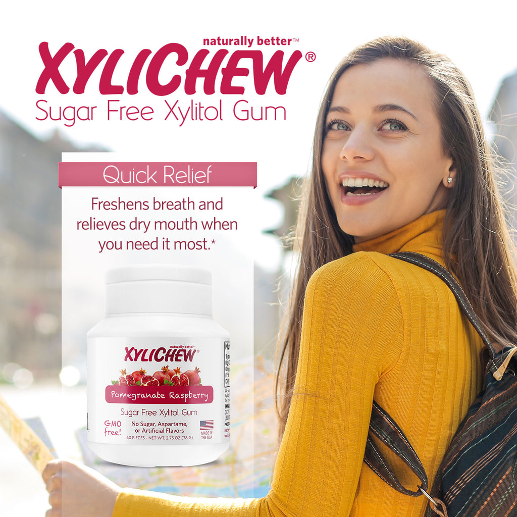 Xylichew Gum Pomegranate Raspberry 60 Pieces