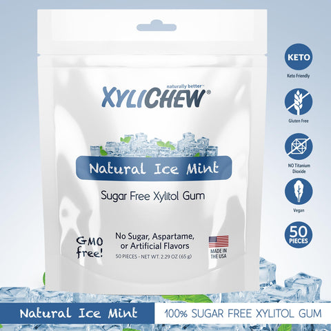 Xylichew Xylitol Gum - Ice Mint - Sugar Free - The Best Chewing Gum