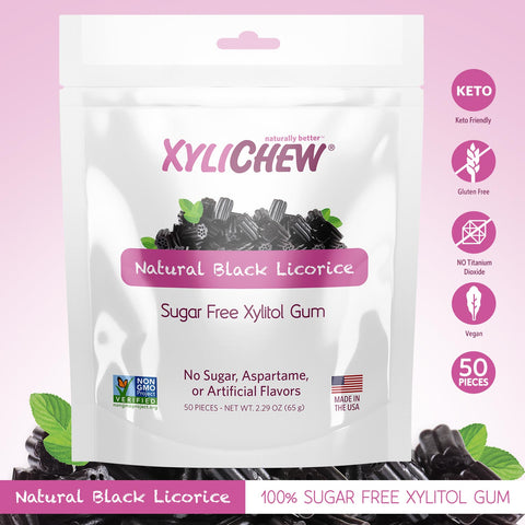 Xylichew Xylitol Gum - Licorice - Sugar Free - The Best Chewing Gum