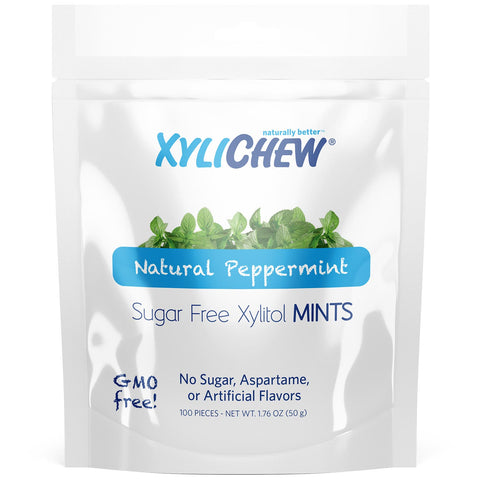 Xylichew - Peppermint Xylitol Mints - 100 Pieces